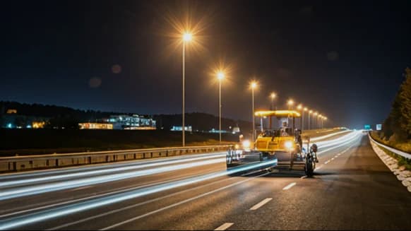 Large-scale highway construction corridor using reinforced concrete